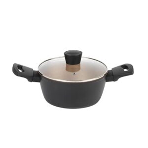 russell hobbs rh01669beu7 opulence 20 cm stockpot with lid -non-stick casserole pot, induction suitable cooking pot, forged aluminium cookware, dishwasher safe, pfoa free, ideal for soups/stews/curry