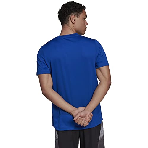 adidas Men's AEROREADY Designed 2 Move Sport 3-Stripes Tee, Team Royal Blue/Black, Large