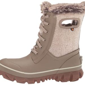 Bogs Womens Arcata Boot Snow, Cozy Cheveron-Taupe, 11