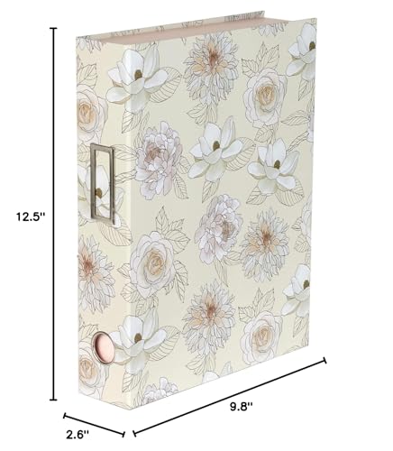 Erin Condren Ultimate Desk Organizer - Flora. Desk Organizer Set. 2 Accessory Compartment Sections, 1 List Pad Section, 3 Divided Compartments, and Paper Storage Section