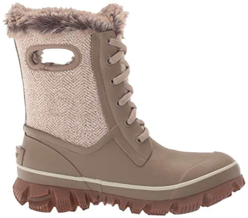 Bogs Womens Arcata Boot Snow, Cozy Cheveron-Taupe, 11