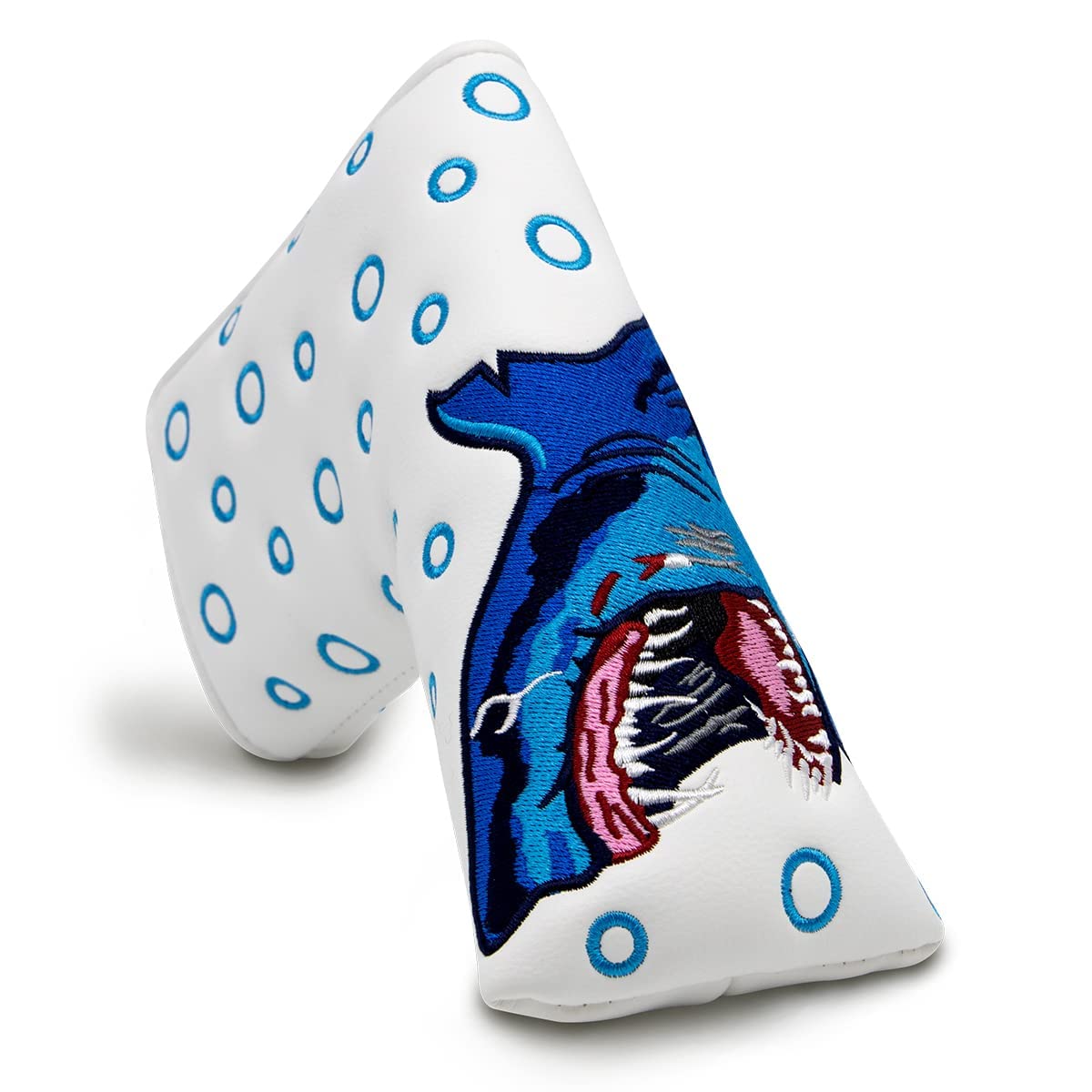 Shark Golf Blade Putter Club Head Cover Headcover Magnetic for Golf Clubs fits Blade Style Putters - Synthetic Leather Putter Cover for Scotty Cameron Select Newport series Putters