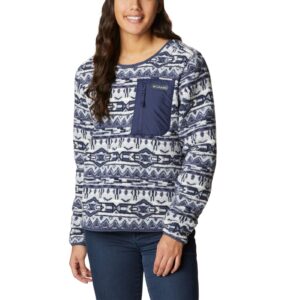 columbia women's west bend crew, nocturnal 80s stripe print, medium