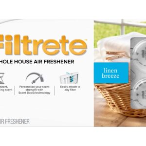 Filtrete Whole House Air Freshener for AC and HVAC Air Filter, Linen Breeze