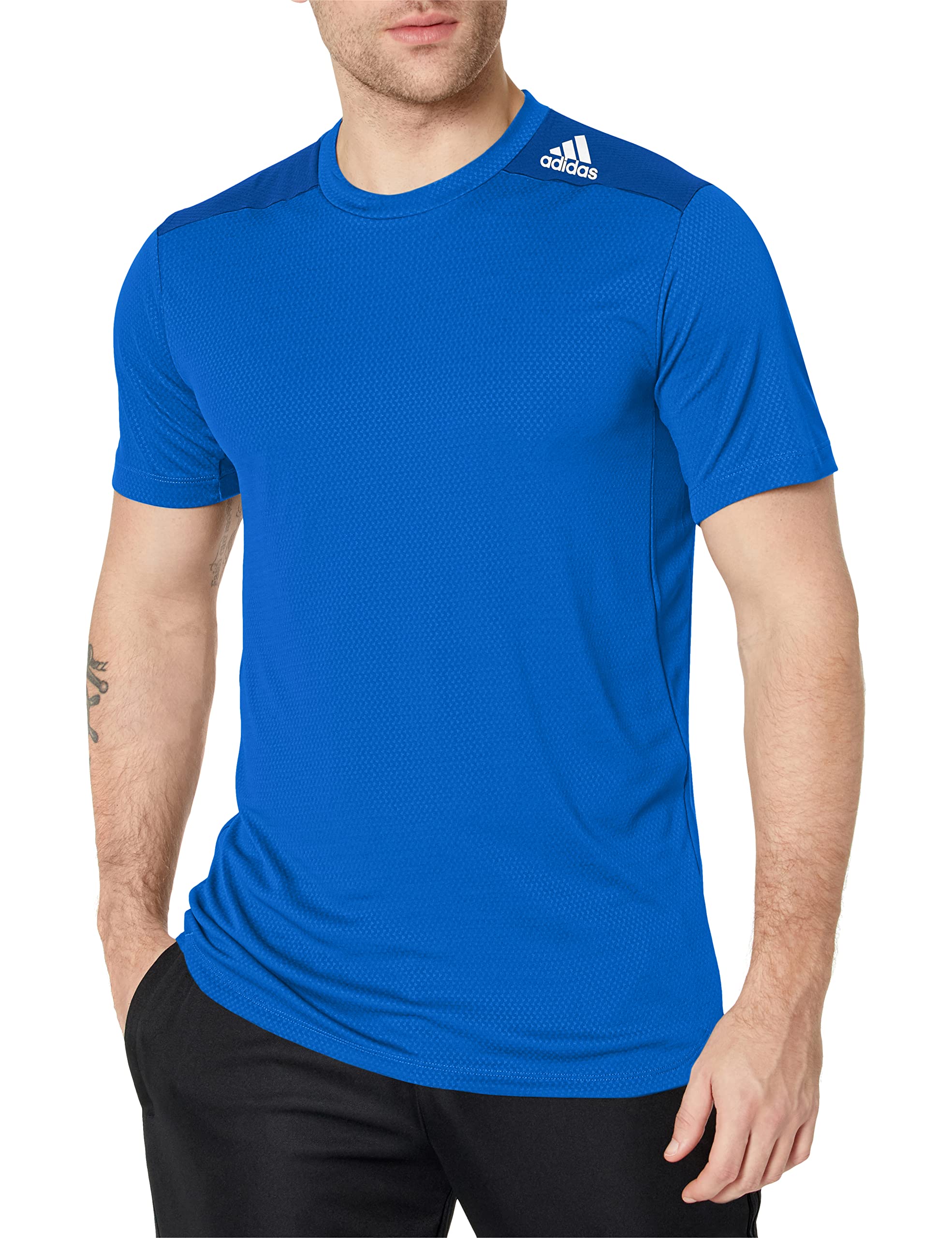 adidas Men's Designed 4 Training Heat.RDY High Intensity Tee, Team Royal Blue, Large