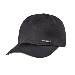 mission cooling sprint hat, black - unisex running hat for men & women - lightweight, flexible fit - cools up to 2 hours - upf 50 sun protection - machine washable