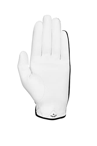 Callaway Golf X Spann Glove (Worn on Left Hand, Standard, Medium/Large, White)