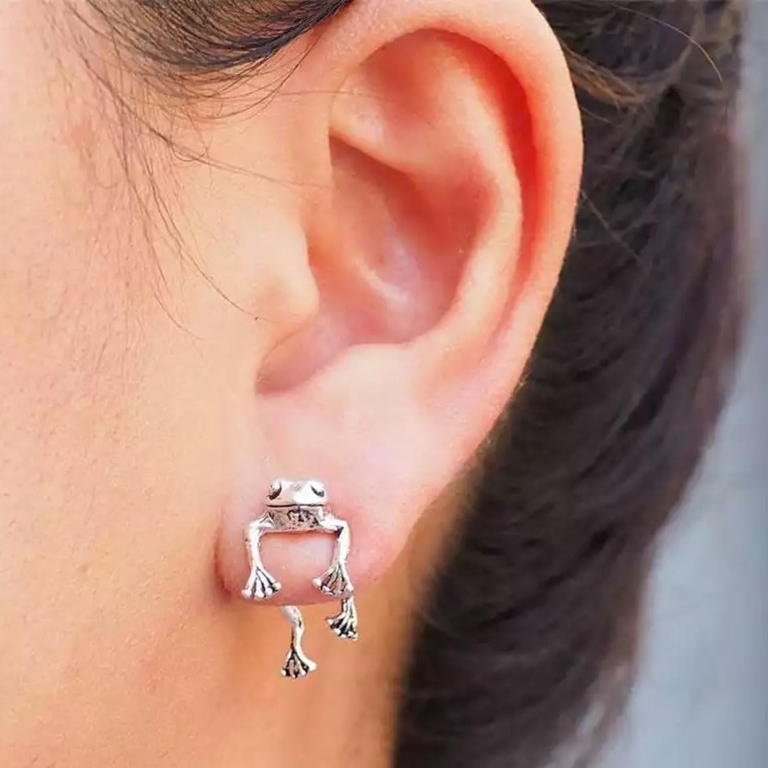 Frog Earrings Gifts Stuff for Women Trendy Frogs Ear Cuff Animal Studs Earrings Cute Stuff Frog Jewelry Gifts Stocking Stuffers for Women