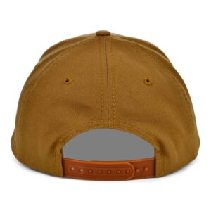 Canvas Adjustable Snapback Hat Brown, One Size