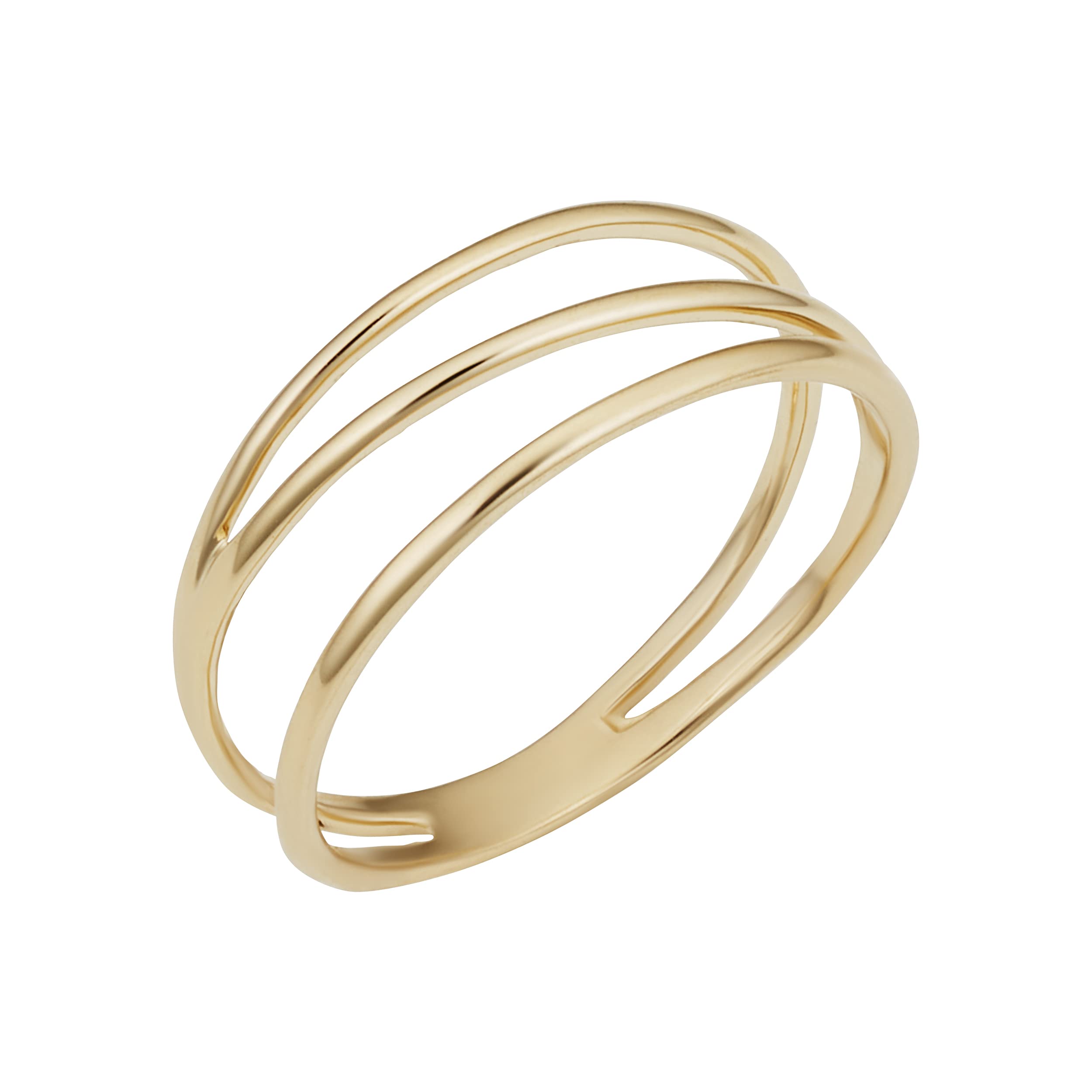 14k Yellow Gold Triple Band Ring (size 10)