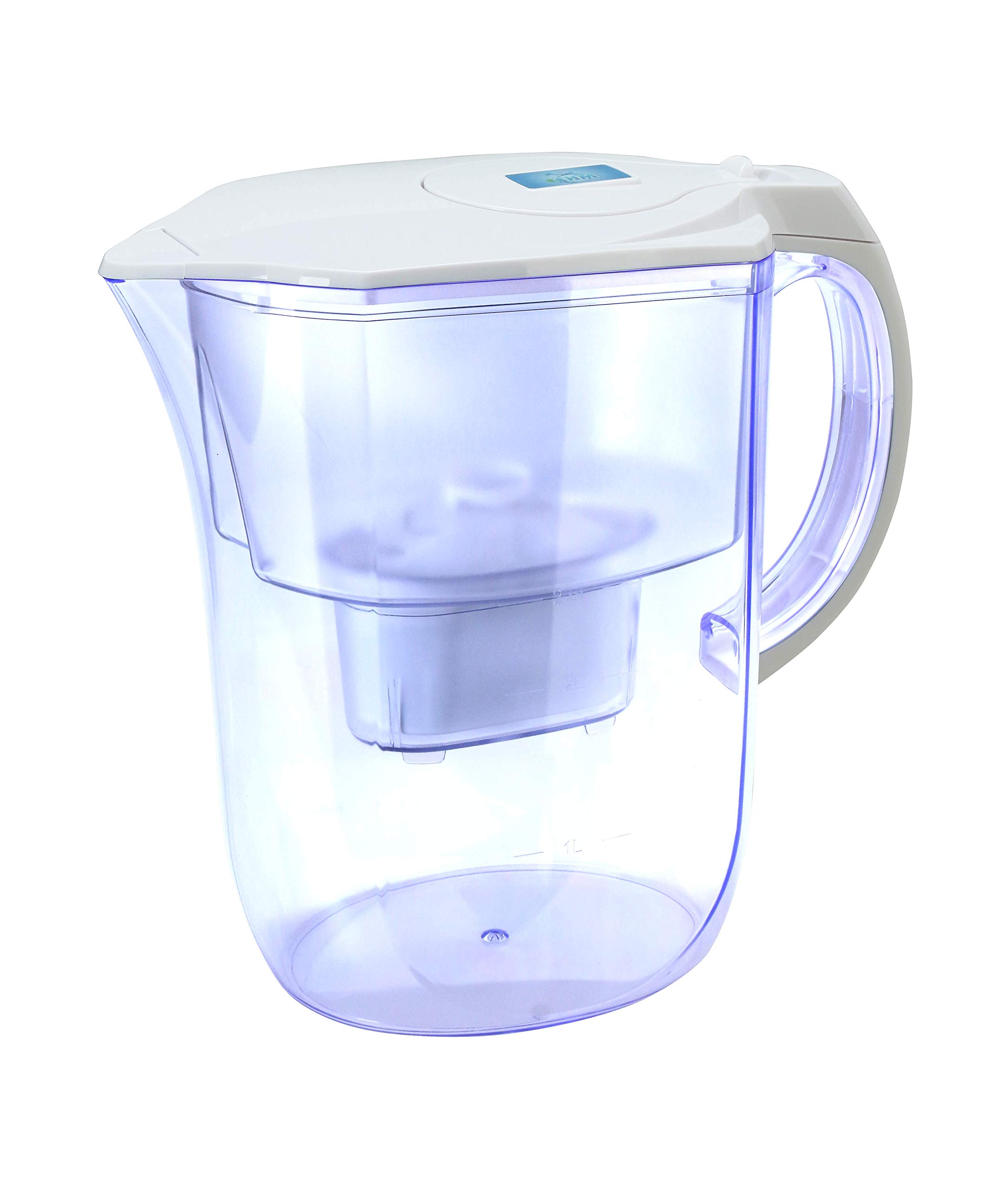 Ehm Ultra Premium Alkaline Water Filter Pitcher - 3.8L, Activated Carbon Filter- BPA Free, Healthy, Clean, & Toxin-Free Mineralized Alkaline Water in Minutes- Up to 9.5 pH-2023 (White)