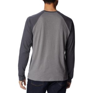 Columbia Men's Thistletown Hills Raglan Tee, City Grey Heather/Shark Heather, Medium