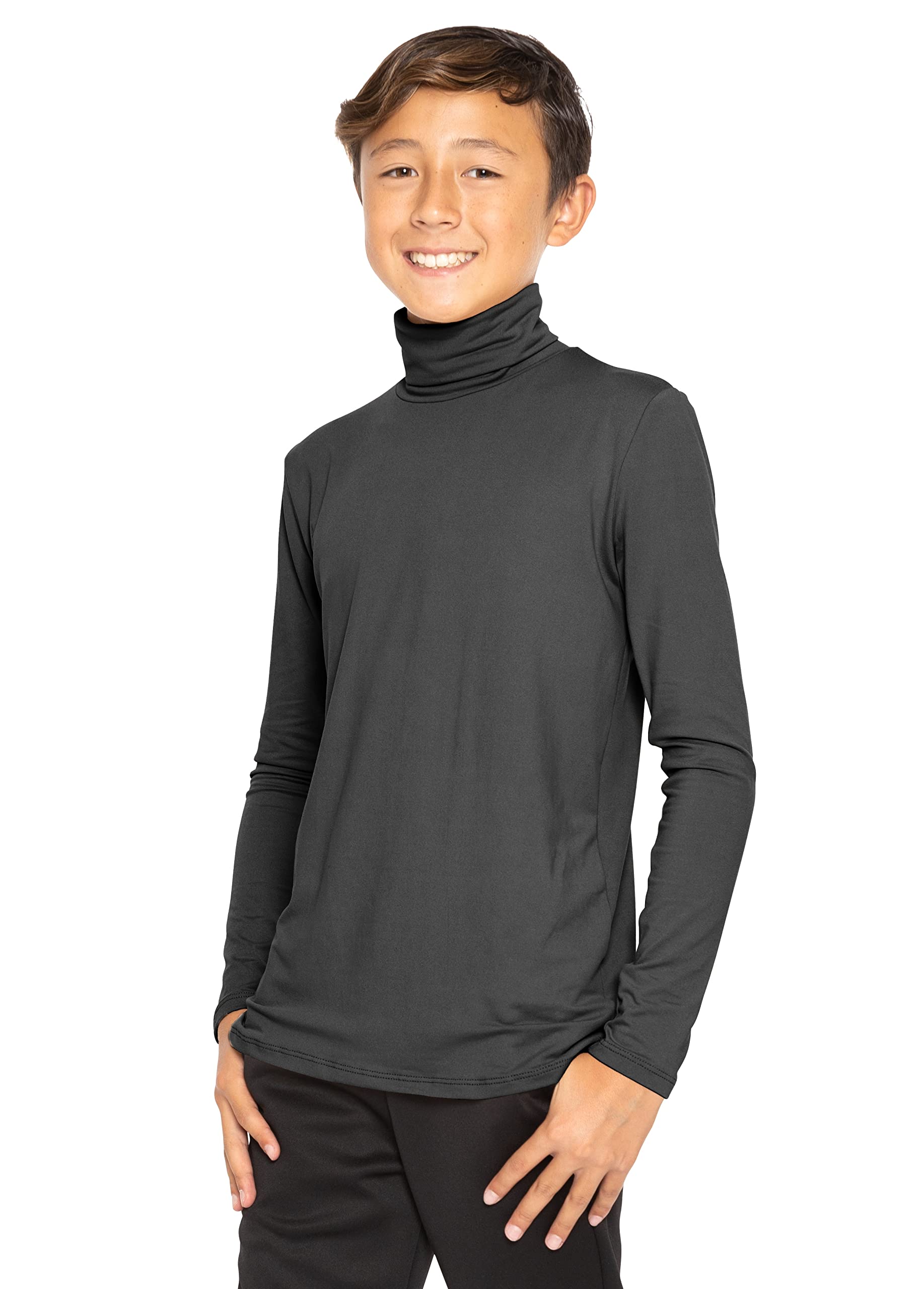 STRETCH IS COMFORT Boy's DTY Turtleneck Black Size 16