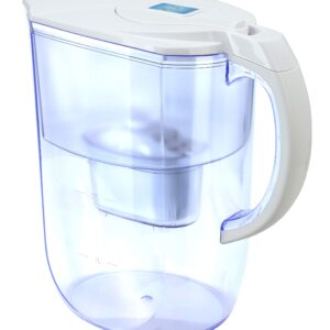 Ehm Ultra Premium Alkaline Water Filter Pitcher - 3.8L, Activated Carbon Filter- BPA Free, Healthy, Clean, & Toxin-Free Mineralized Alkaline Water in Minutes- Up to 9.5 pH-2023 (White)