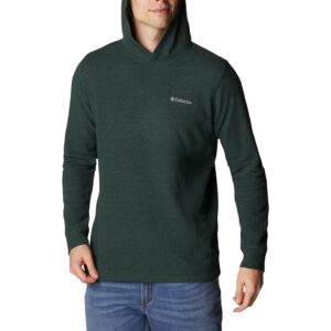 Columbia Men's Pine Peak Waffle Hoodie, Spruce Heather, Medium