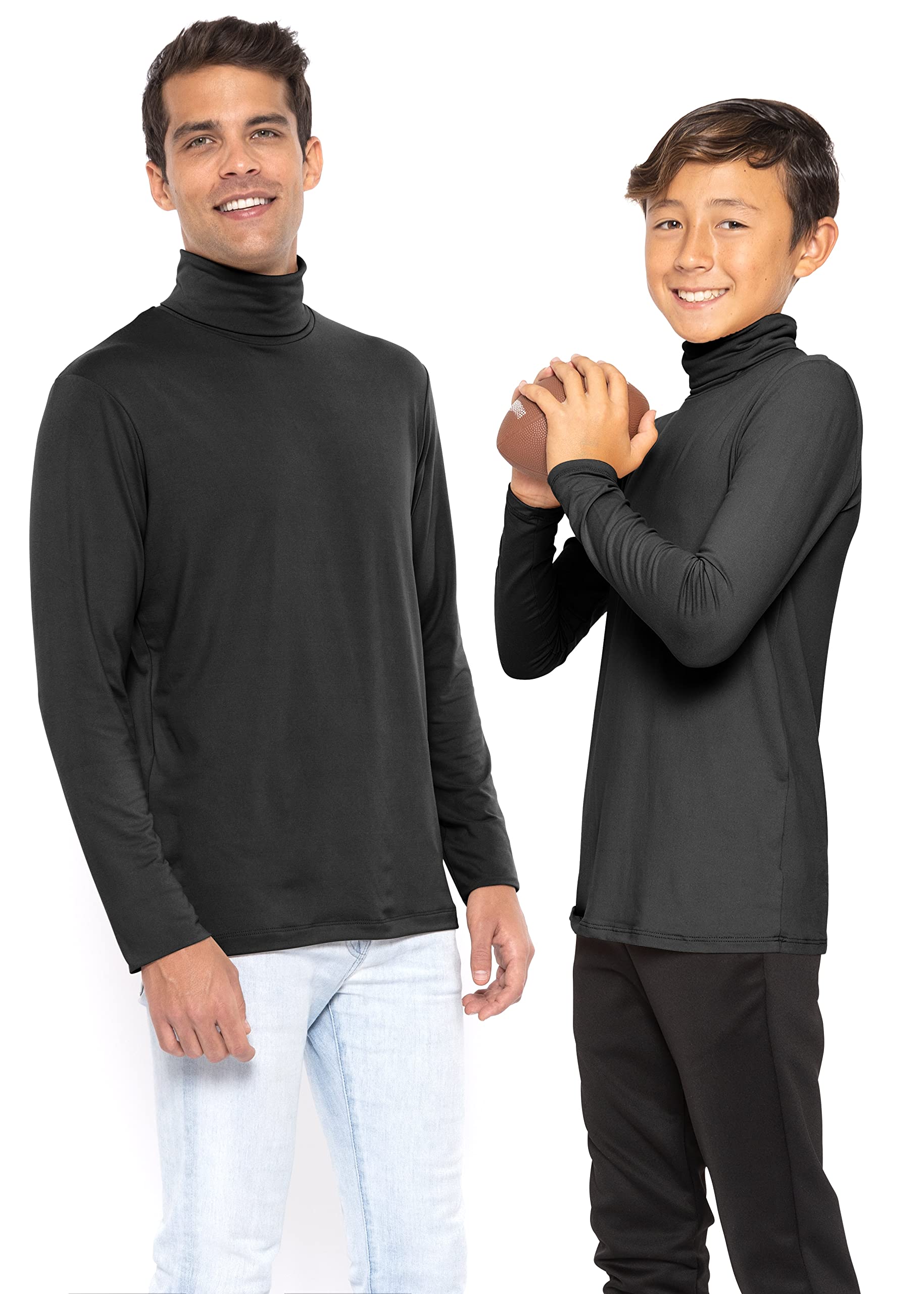 STRETCH IS COMFORT Boy's DTY Turtleneck Black Size 16