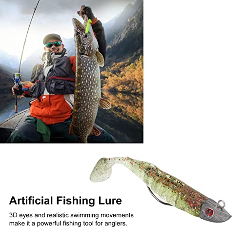 Soft Lure, Artificial Fishing Lure Compact Feel Comfortable for Freshwater for Saltwater for Anglers(Willow Yellow)