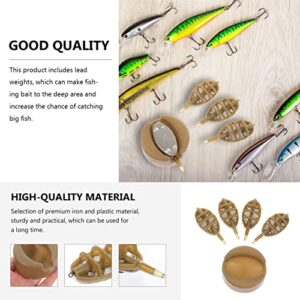 1 Set Inline Method Feeders Set Carp Fishing Tackle Fishing Accessories with 4 Sinkers Carp Fishing for Bait Holder Tool