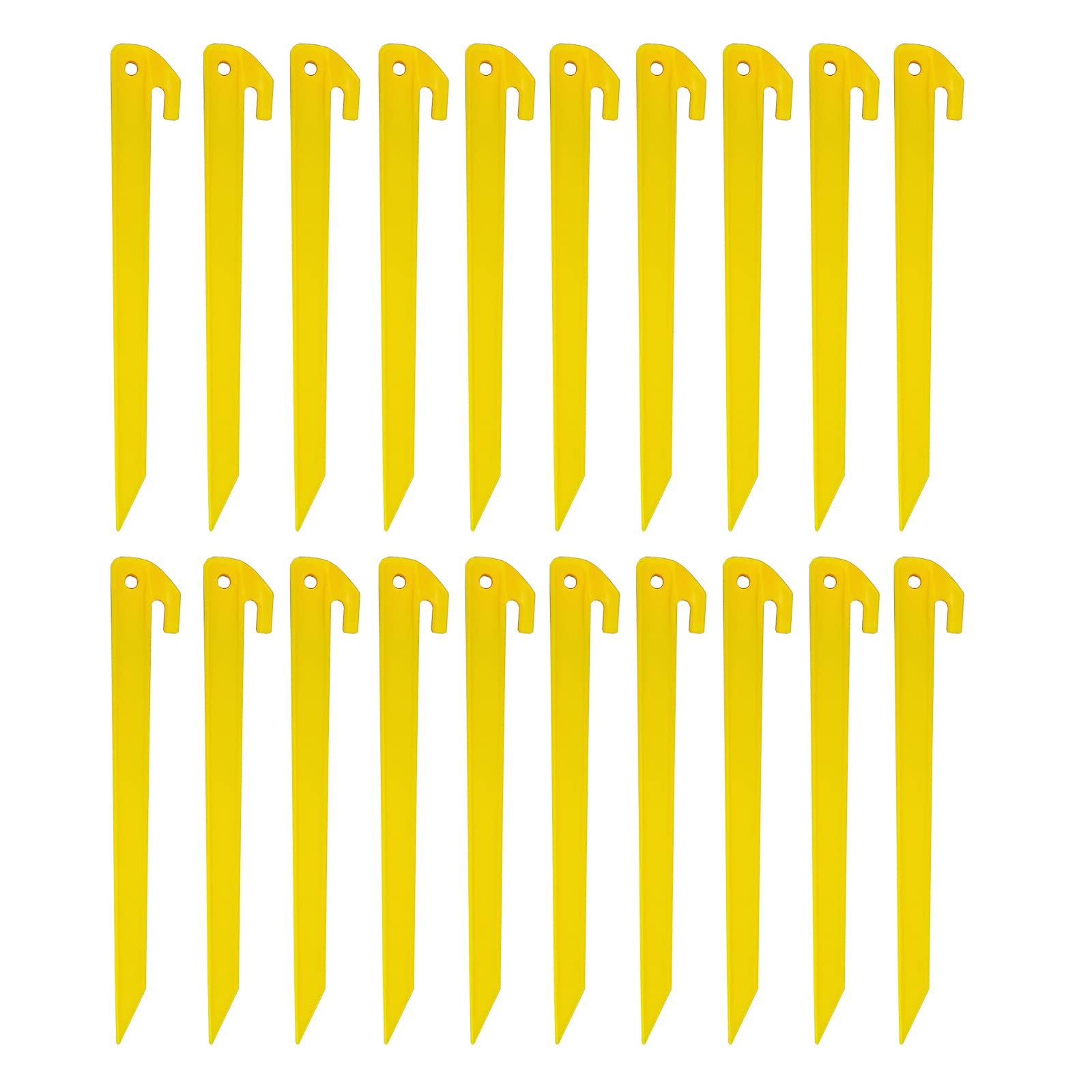 20x Heavy Duty Plastic Tent/Awning pegs, Tent Stakes, Sand Stakes for Beach, 300mm / 12Inch Length, Camping Caravan