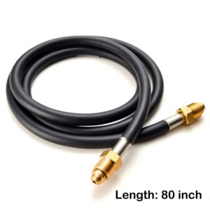 H&J Argon CO2 Regulator Gauges CGA580 with 80'' Hose Fits Lincoln Miller Mig Tig Welder