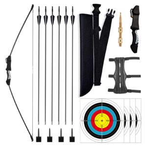 sumpley archery bow and arrow set - bow and arrow for adults - archery training outdoor sports game hunting gift for teens and kids