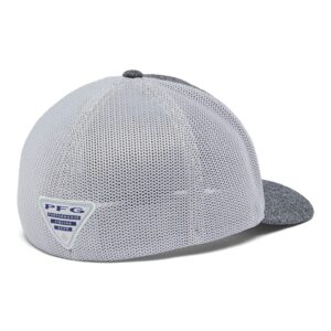 Columbia Unisex PFG Logo Mesh Ball Cap - Mid, Grill Heather/Cool Grey, Large/X-Large