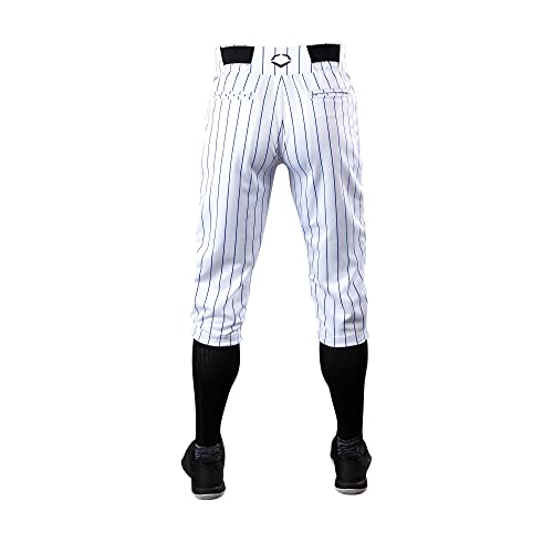 EvoShield Boys Pinstripe Open Bottom Pants, White/Navy, Medium US