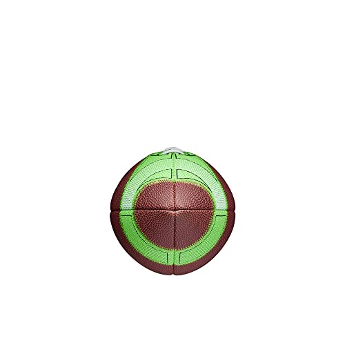 WILSON Hylite Football - Peewee Size,Brown/Green