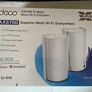 TP-Link Deco AX5700 Tri-Band Smart Whole Home Mesh Wi-Fi 6 System (2-Pack)