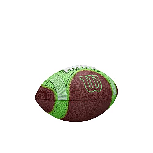 WILSON Hylite Football - Peewee Size,Brown/Green