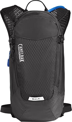 CamelBak Women's M.U.L.E. 12 Mountain Biking Hydration Pack - Easy Refilling Hydration Backpack - Magnetic Tube Trap 100oz, Charcoal/Black