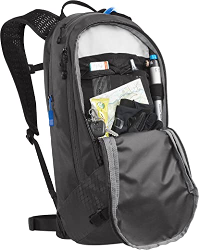 CamelBak Women's M.U.L.E. 12 Mountain Biking Hydration Pack - Easy Refilling Hydration Backpack - Magnetic Tube Trap 100oz, Charcoal/Black