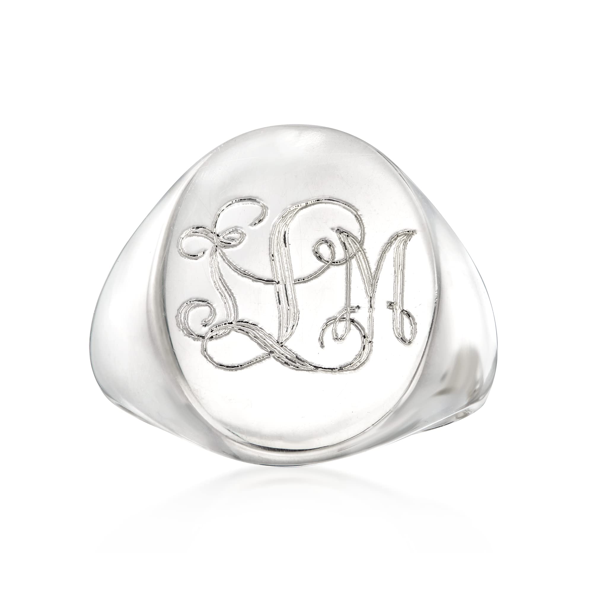 Ross-Simons Monogram - Sterling Silver Signet Ring. Size 7