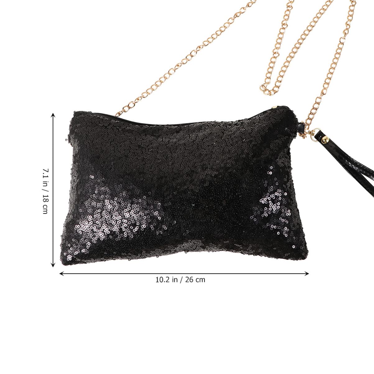 ABOOFAN Women Glitter Sequins Handbag Crossbody Shoulder Bag Elegant Clutch Bag Evening Bag Purse Women Handbag Wrist Bag for Wedding Birthday Party Prom