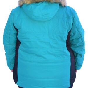 Snow Country Outerwear Womens Plus Size 1X-6X The Aspen Ski Coat Jacket (3X, Teal)