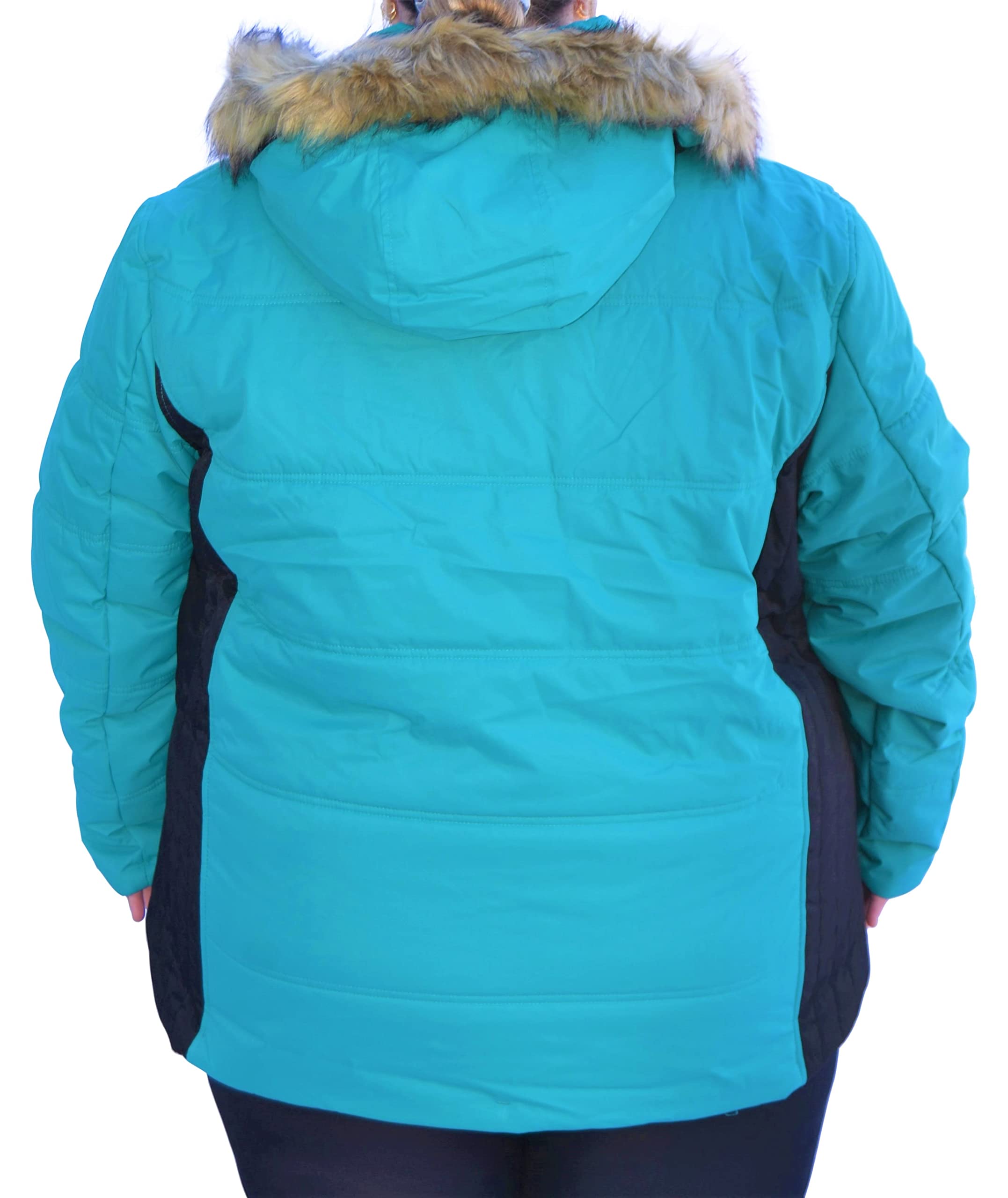 Snow Country Outerwear Womens Plus Size 1X-6X The Aspen Ski Coat Jacket (3X, Teal)