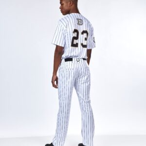 EvoShield Adult Salute Pinstripe Open Bottom Pant - White/Black, Size Small