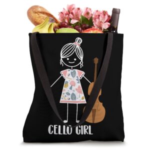 Cello Girl - Orchestra Classical Music Cellist Tote Bag