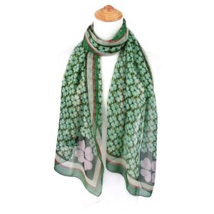 St. Patrick's Day Scarf Shamrock Scarves Shawl Irish Theme Scarfs for Women Holiday Green Clover Print