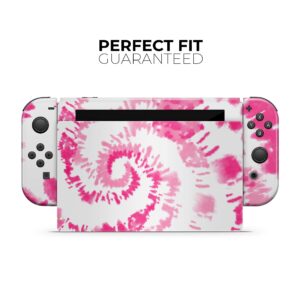 Design Skinz - Compatible with Nintendo Switch OLED Console Bundle - Skin Decal Protective Scratch-Resistant Removable Vinyl Wrap Cover - Spiral Tie Dye V6