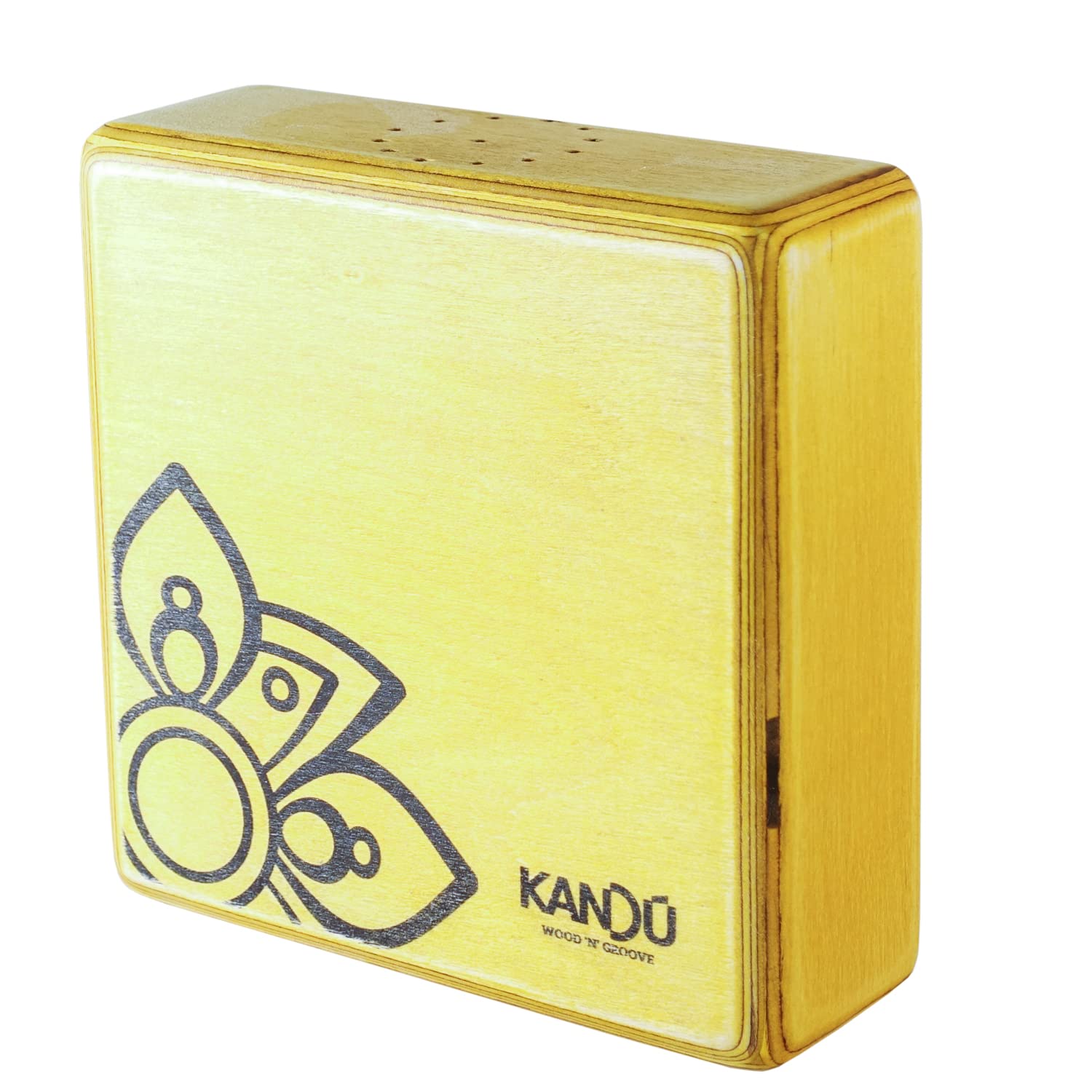 The Kandu Clever Shaker is the first ever shaker drum with two distinctive one side sounds: one side like a clave, the other more like a bongo (Sahara)