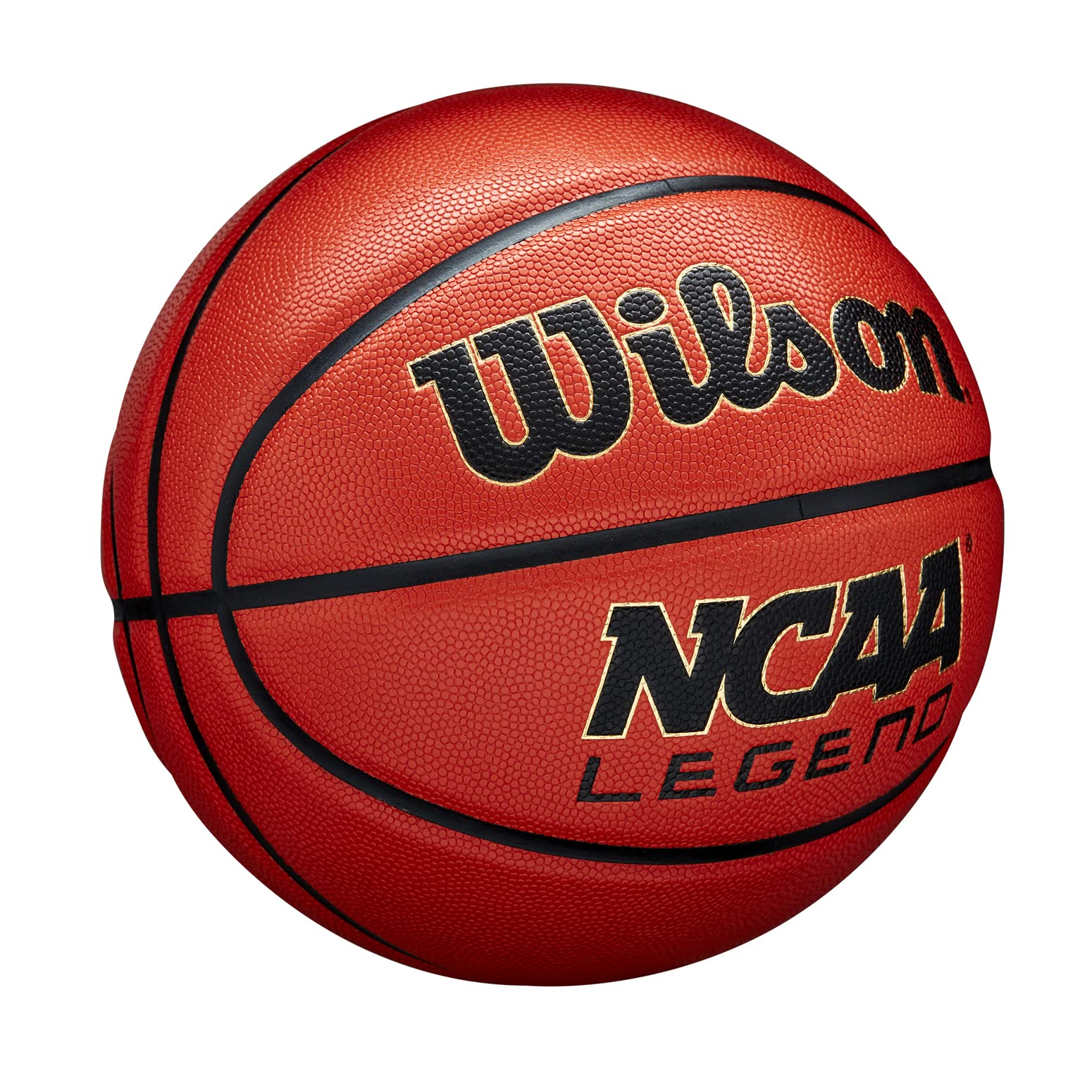 Wilson NCAA Legend Basketball - Size 7 - 29.5", Orange/Black