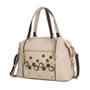 MKF Collection Tote Bag for Womens Top-Handle Satchel & Messenger Purse Beige