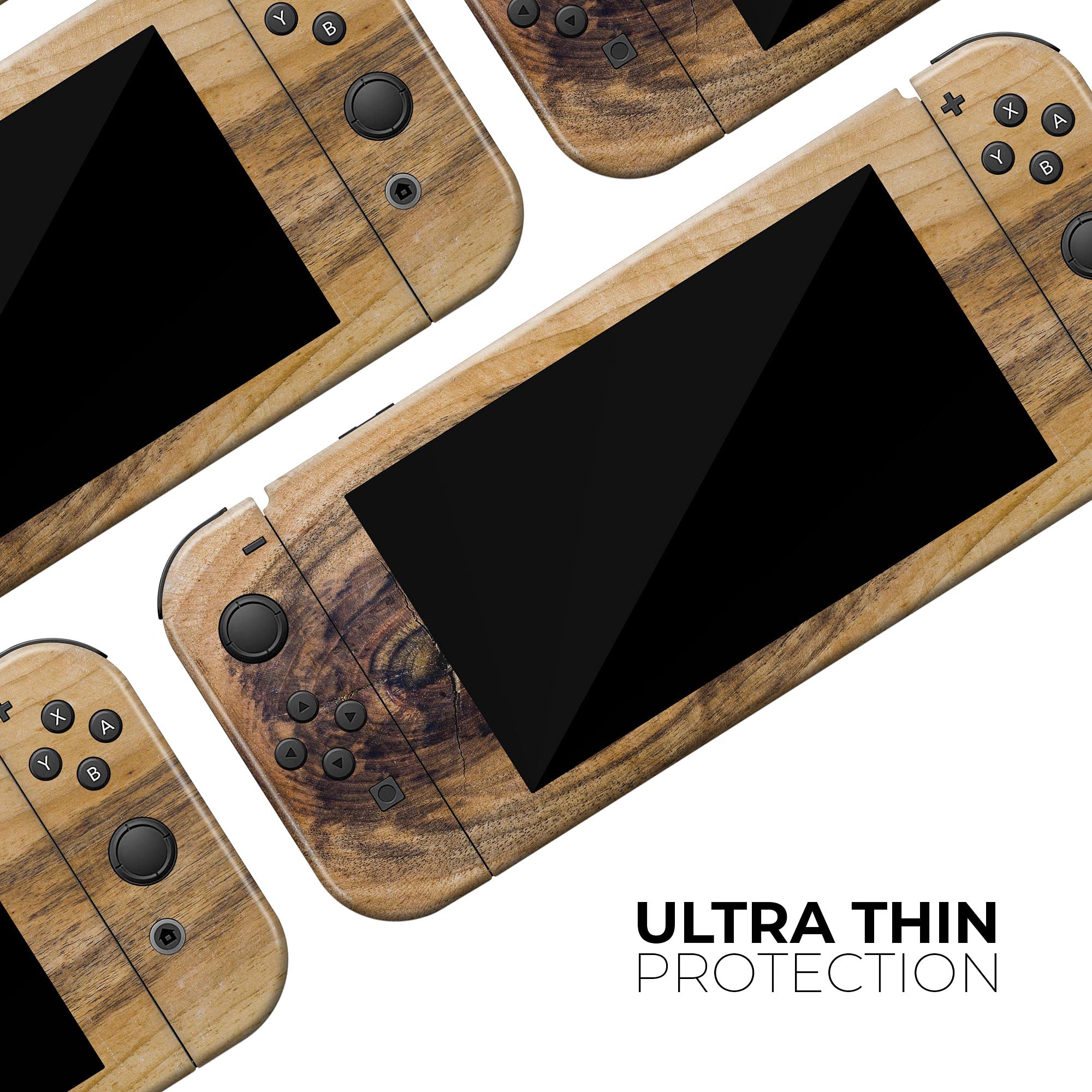 Design Skinz - Compatible with Nintendo Switch OLED Console Bundle - Skin Decal Protective Scratch-Resistant Removable Vinyl Wrap Cover - Light Knotted Woodgrain