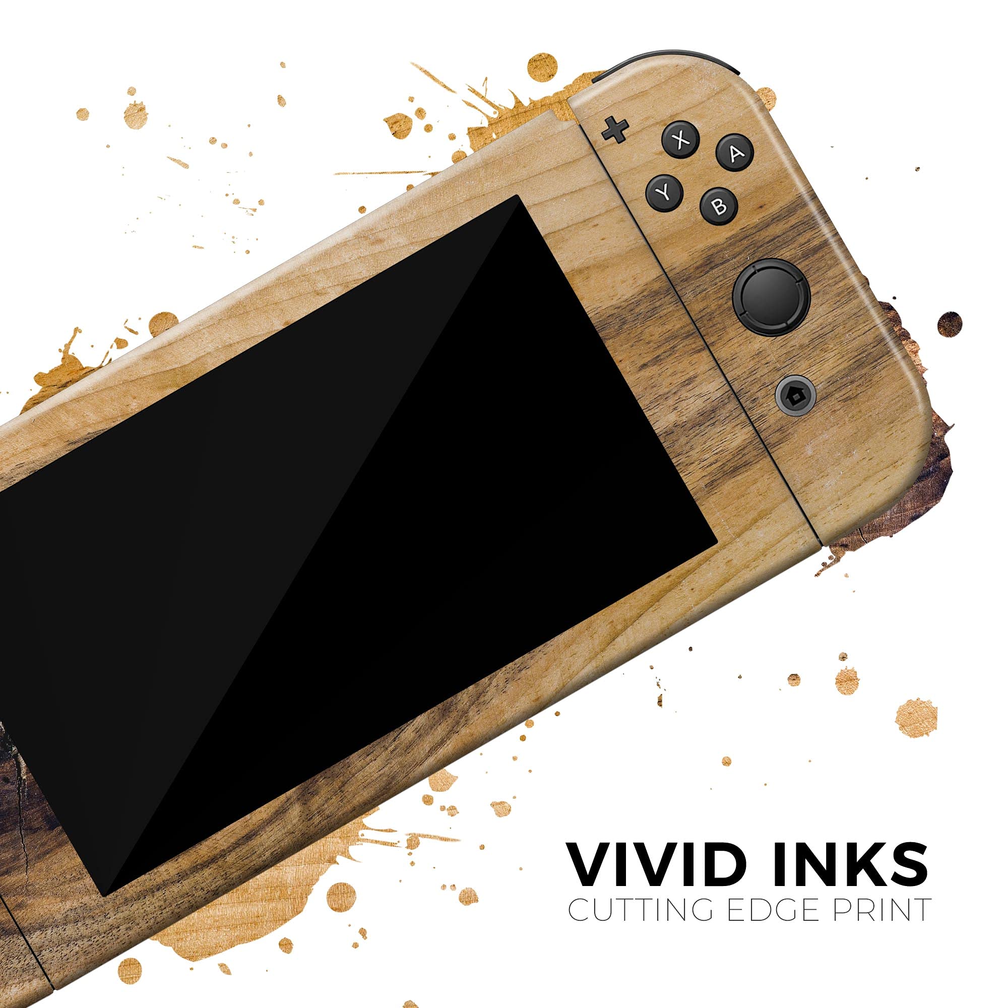 Design Skinz - Compatible with Nintendo Switch OLED Console Bundle - Skin Decal Protective Scratch-Resistant Removable Vinyl Wrap Cover - Light Knotted Woodgrain