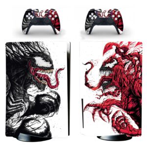 vanknight ps5 standard disc console controllers skin super hero sticker decal compatible with ps5 console and controllers aliens