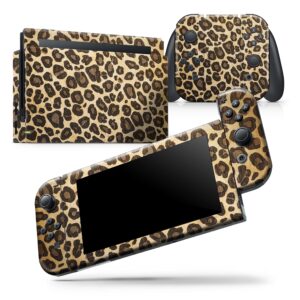 Design Skinz - Compatible with Nintendo Switch OLED Console Bundle - Skin Decal Protective Scratch-Resistant Removable Vinyl Wrap Cover - Vibrant Leopard Print V23