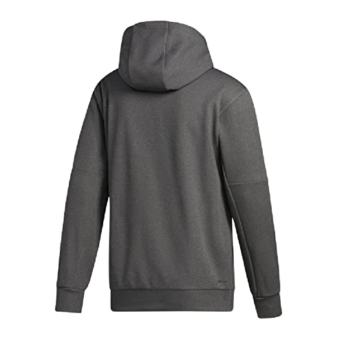 adidas Mens Standard Game and Go Pullover Hoodie, Dark Grey Heather, Medium