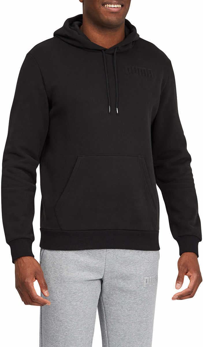 PUMA Mens Mid-weight Modern Basics V2 Fleece Hoodie (Black, XX-Large)