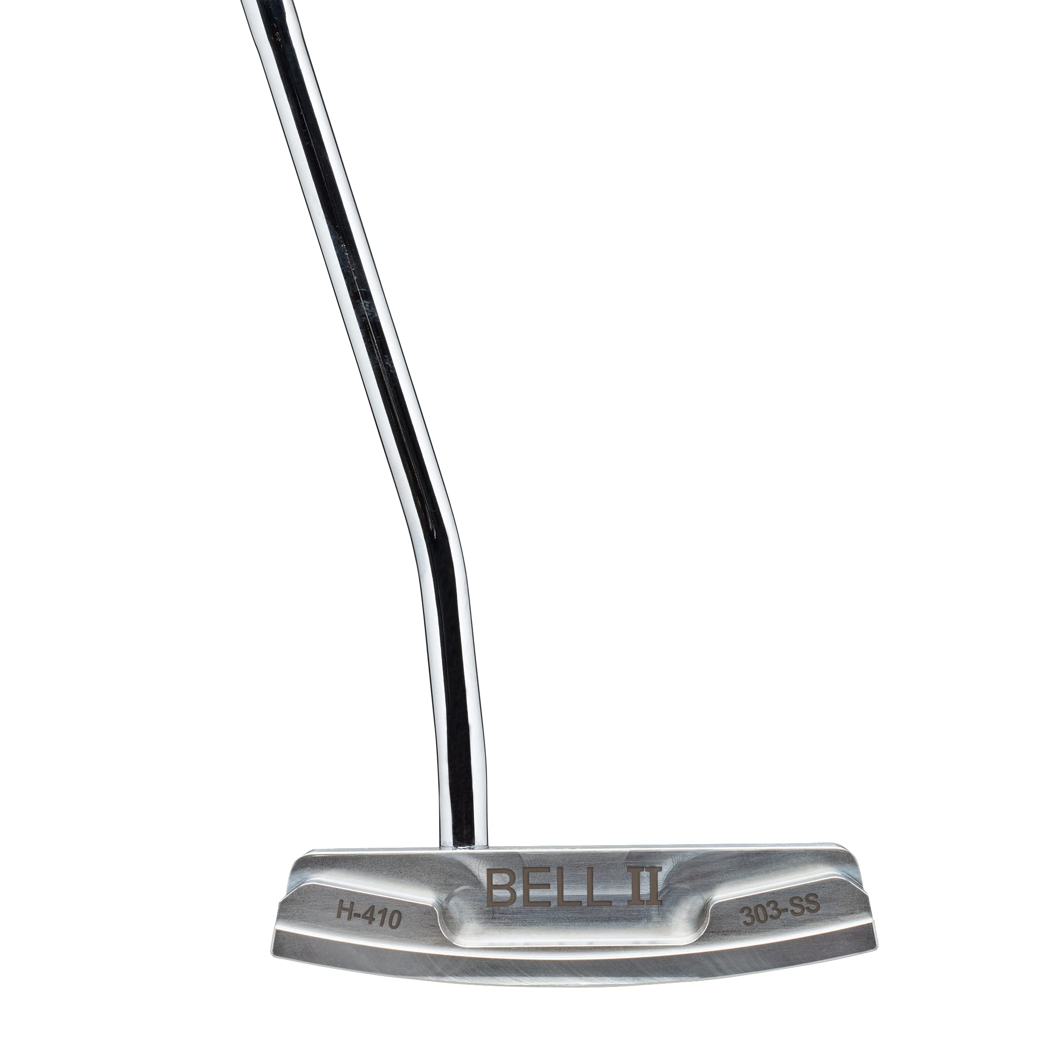 Bell II H-410 Half-Offset CNC Milled Oversize Blade Golf Putter + Winn Dri-Tac Dark Gray Jumbo Grip (Right, 35)